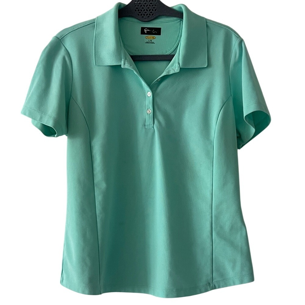 Greg Norman Women's Mint Golf Polo Shirt Large
